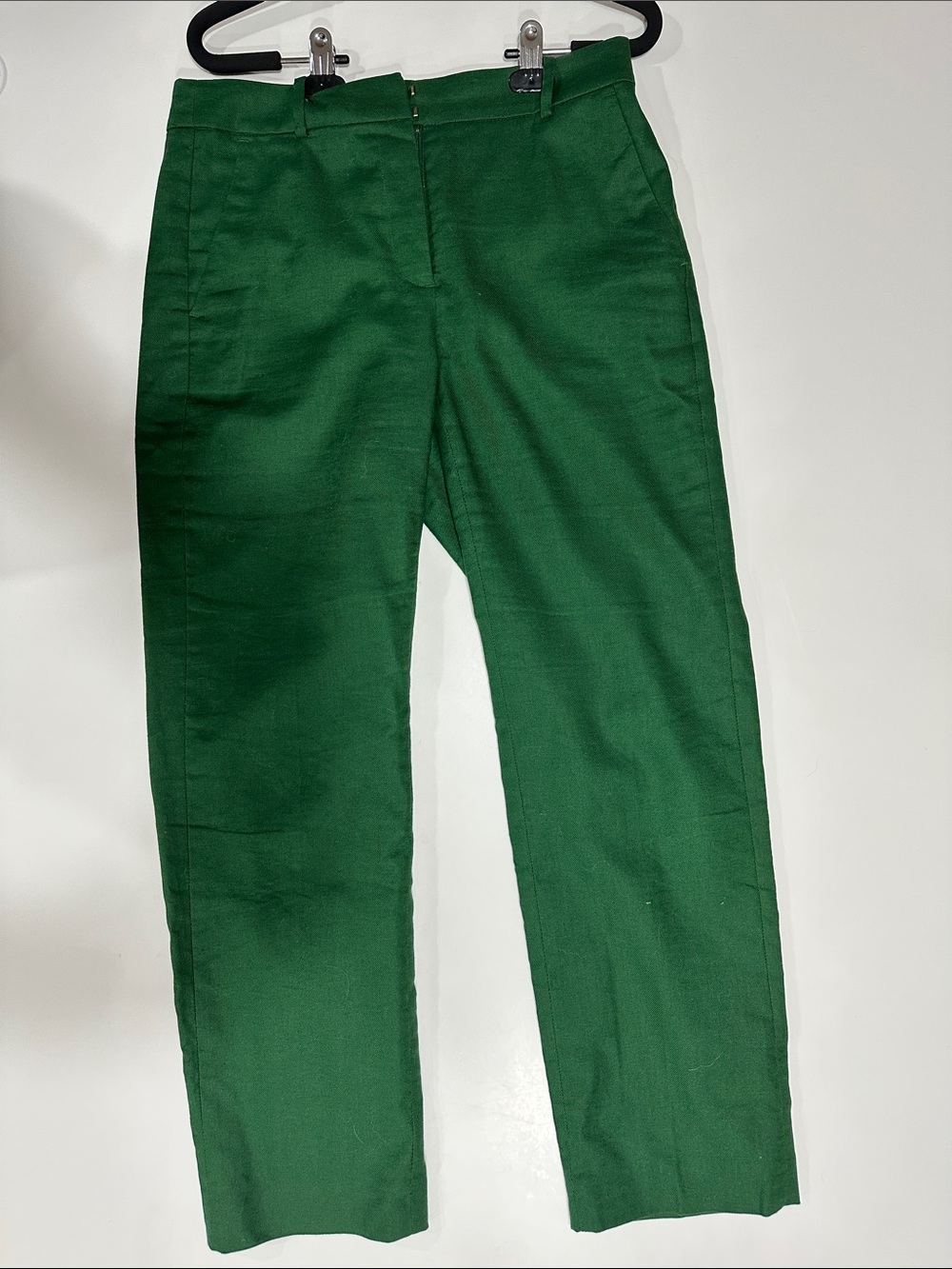 Women’s J Crew Kallie Pant Tailored Straight-Leg Chinos in Forest Green